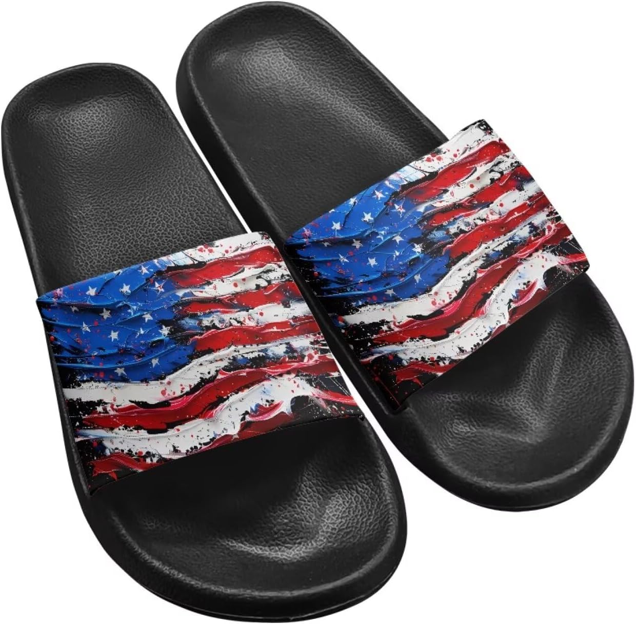 

Тапочки Hechitok для женщин и мужчин, шлепанцы для душа и дома, удобные и мягкие плоские сандалии из ЭВА, American Flag