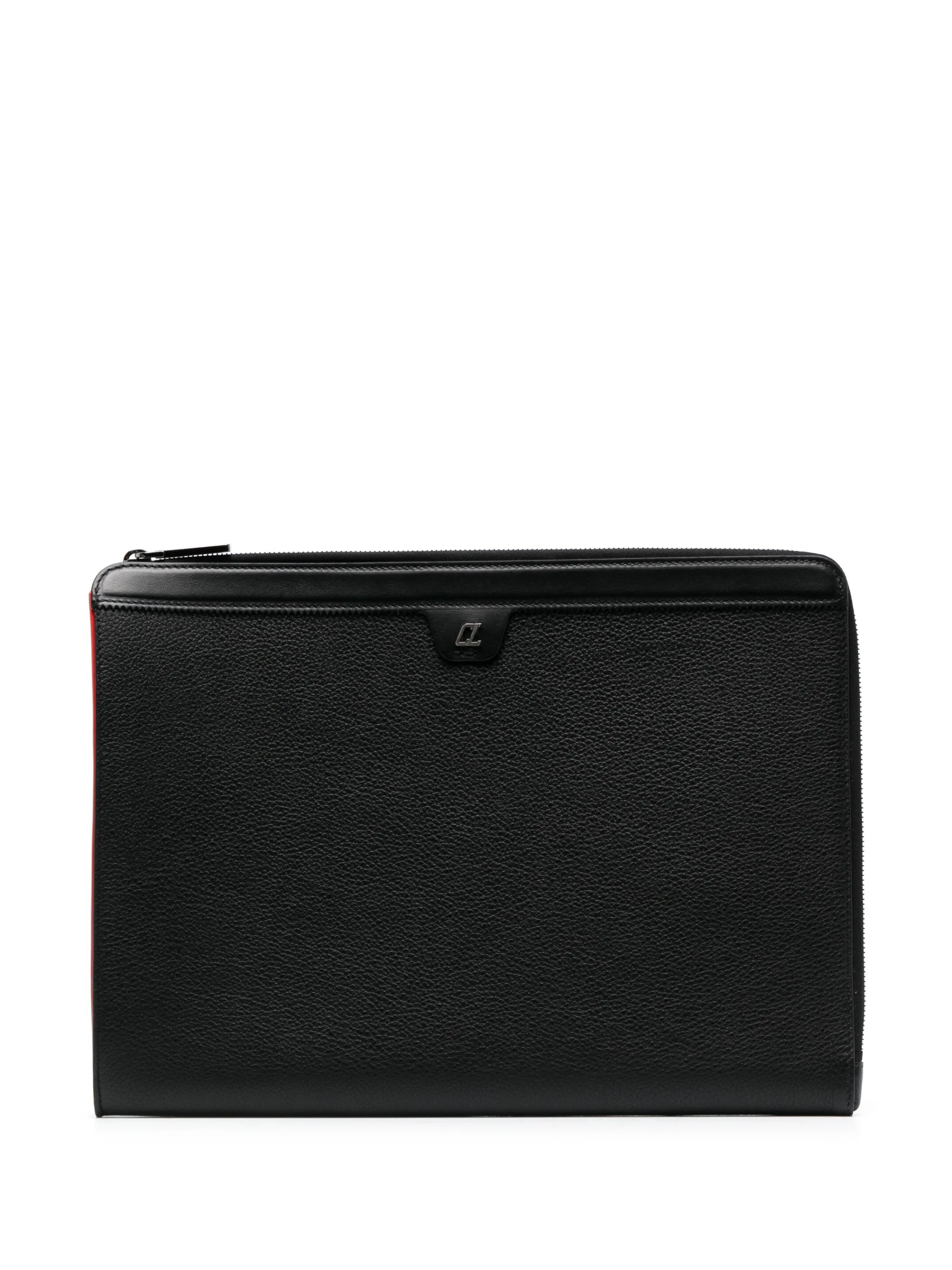 

Клатч с логотипом Christian Louboutin, черный