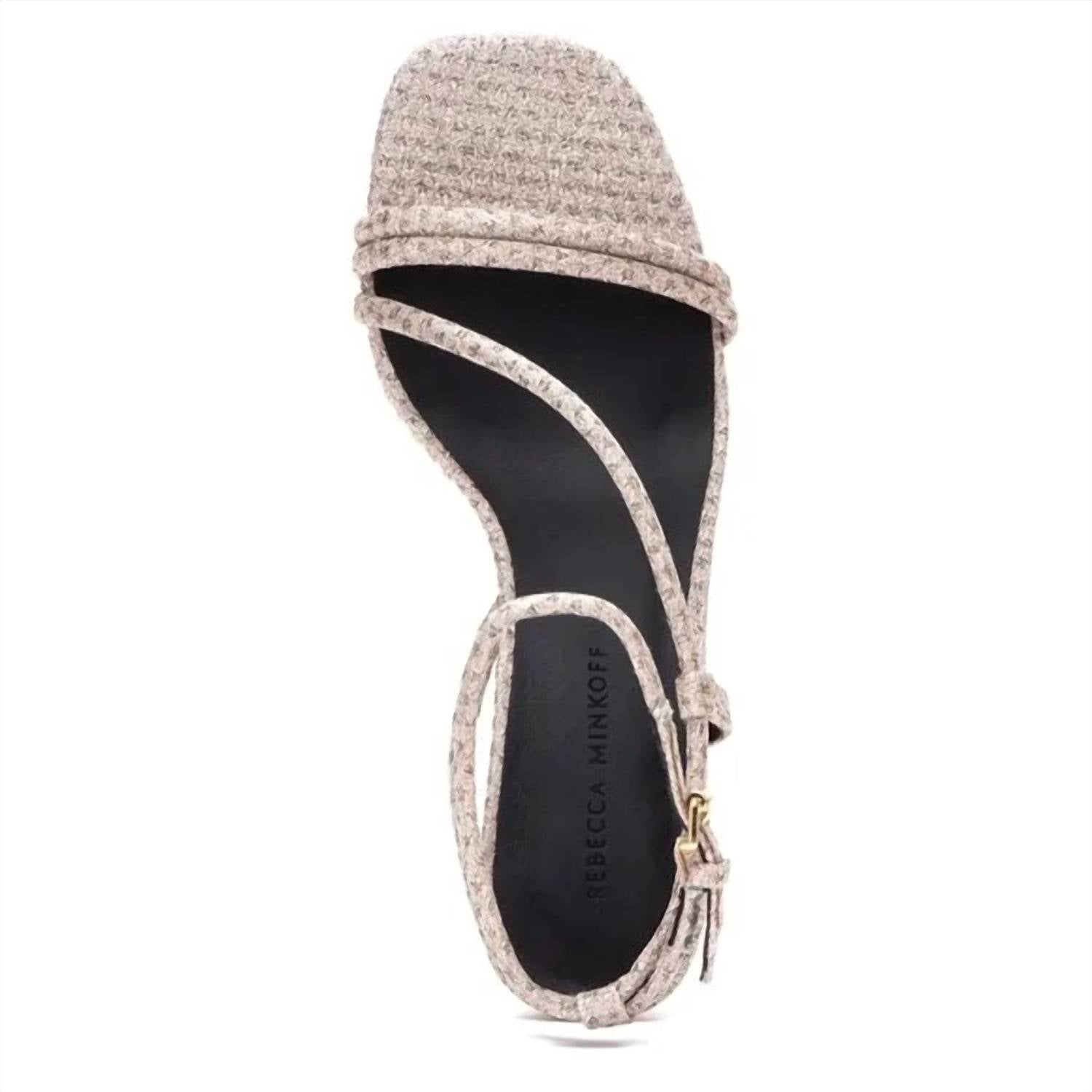 Женские туфли Nanine Sparkle Mesh с ремешком на щиколотке на каблуках в металлическом телесном цвете Sparkle Mesh Rebecca Minkoff, цвет metallic nude sparkle mesh — фото 3