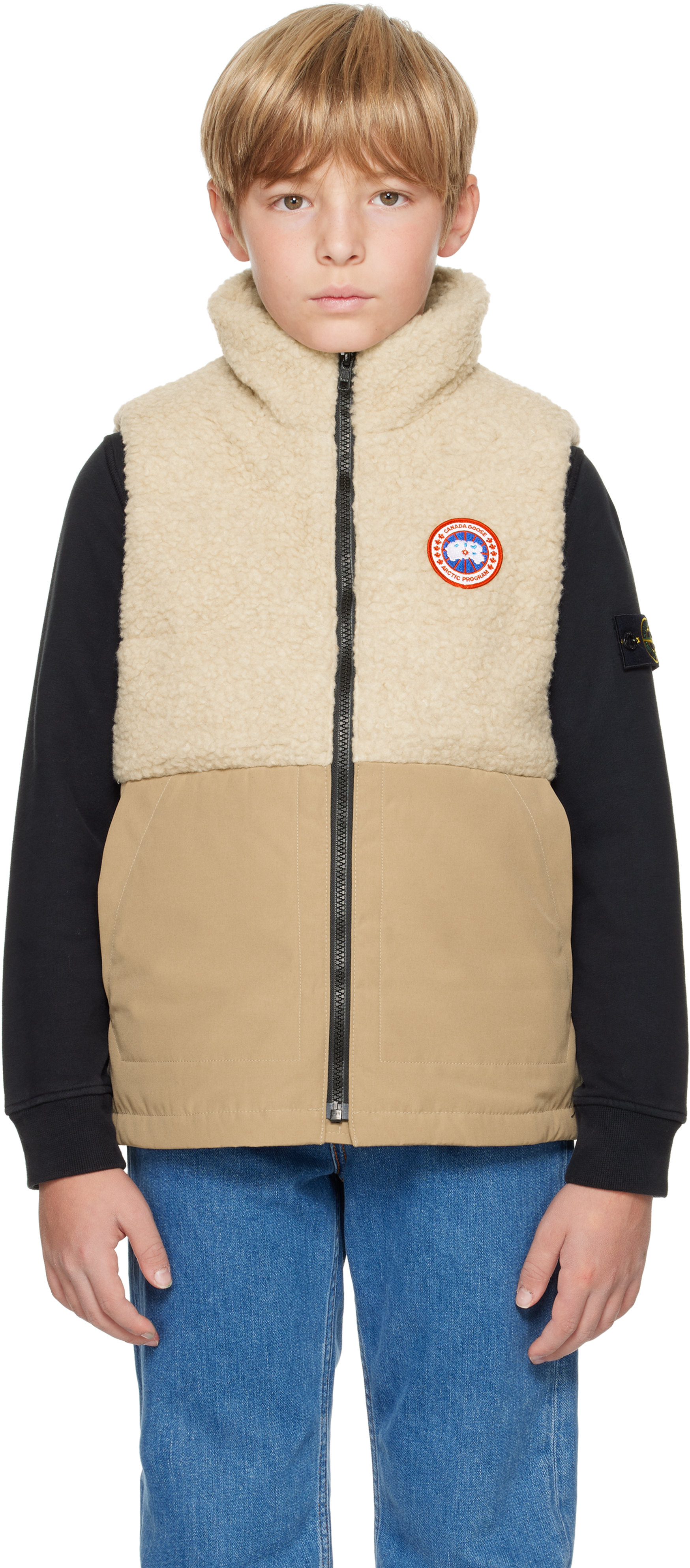 

Детский бежевый жилет Elora Down Canada Goose Kids, Light tan/Tan
