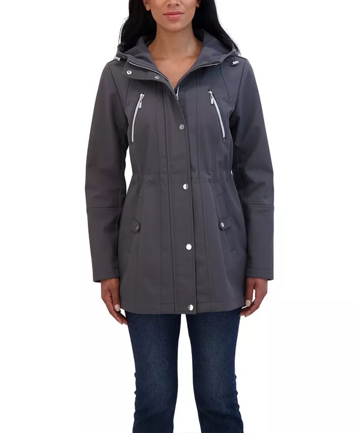 

Женская куртка Soft Shell с капюшоном Sebby Collection, серый
