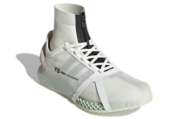 Кроссовки adidas Y-3 Runner 4D IOW Mid 'Core White', белый — фото 3