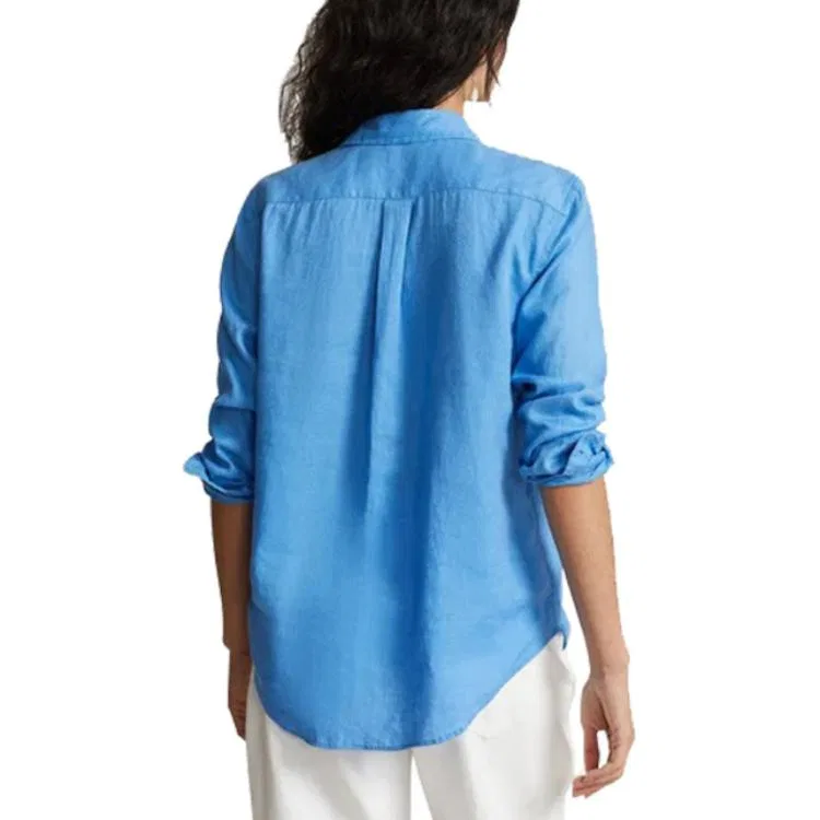 Рубашка Polo Pony из льна Polo Ralph Lauren, Blue — фото 3