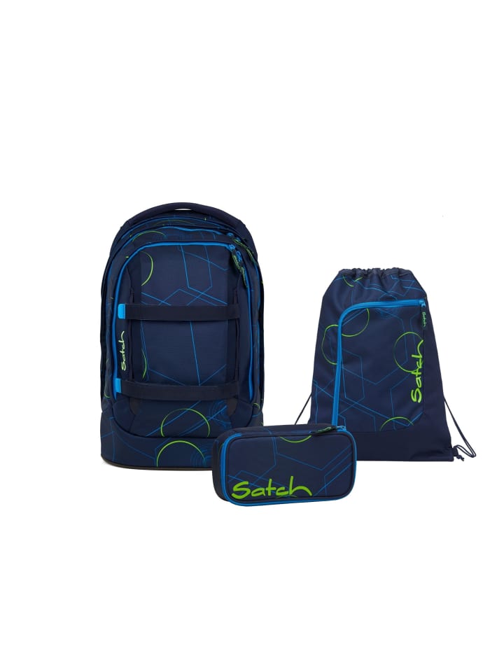 

Satch Набор школьных рюкзаков PACK Blue Tech, 3 предмета, синий