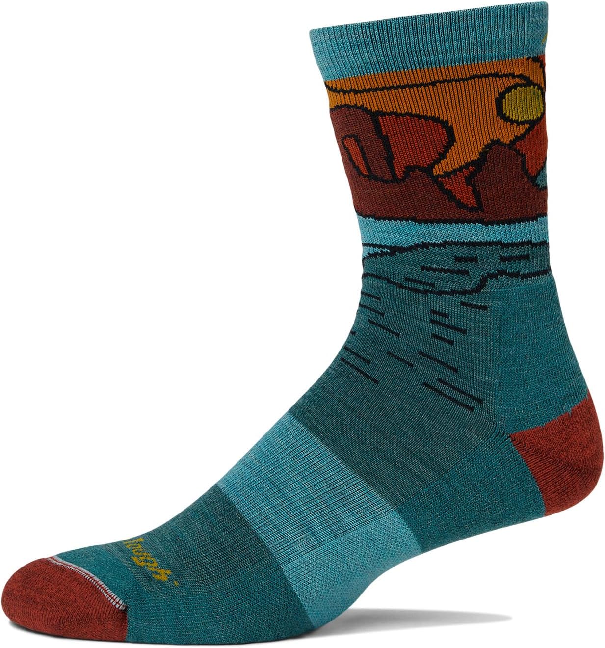 

Носки Darn Tough Vermont Celeste Micro Crew Midweight with Cushion, цвет Teal