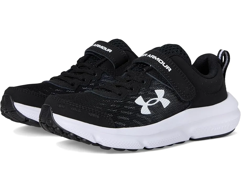 Кроссовки Under Armour Kids Assert 10 Alternate Closure (Little Kid), Black/White/WhiteSee Less