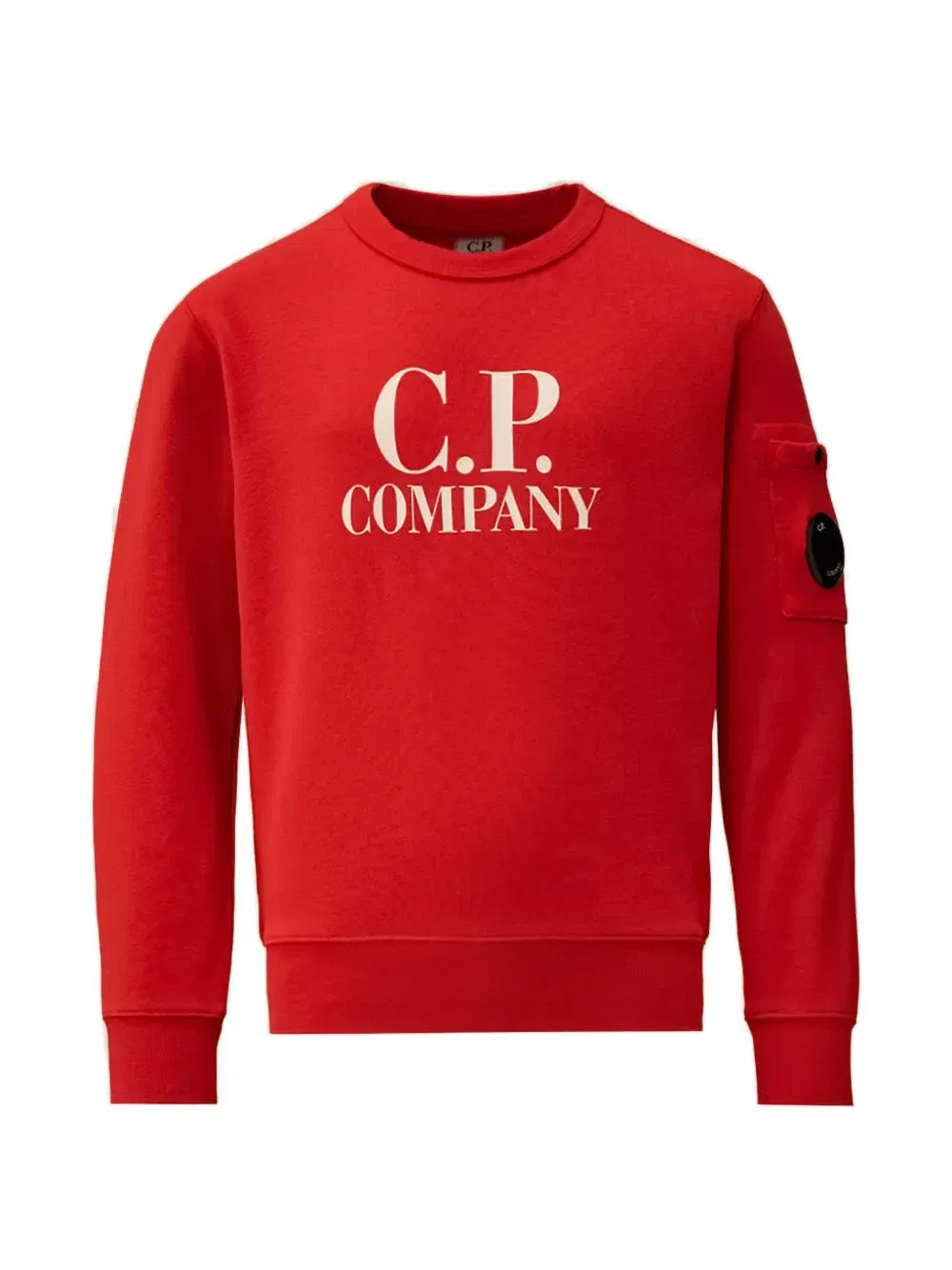 Свитшот с логотипом и линзой C.P Company Kids, красный