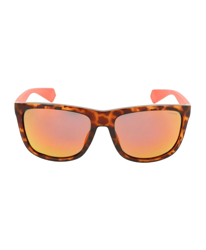 

Коричневые резиновые солнцезащитные очки с красными линзами Polaroid, коричневый