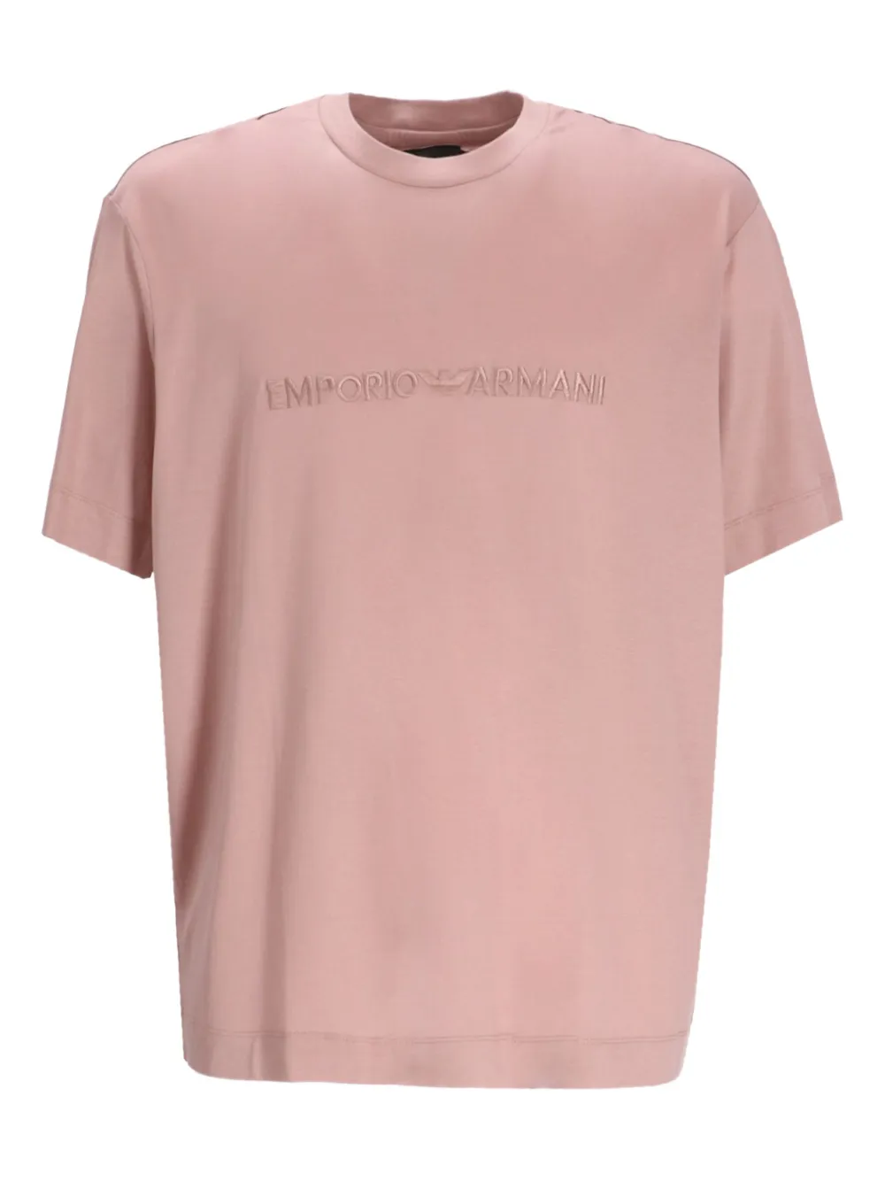 

Футболка из смесового хлопка EMPORIO ARMANI, розовый