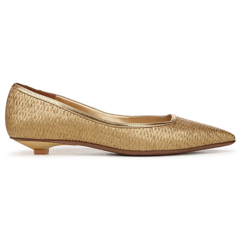 Туфли на низком каблуке Prella Franco Sarto, gold fabric — фото 2