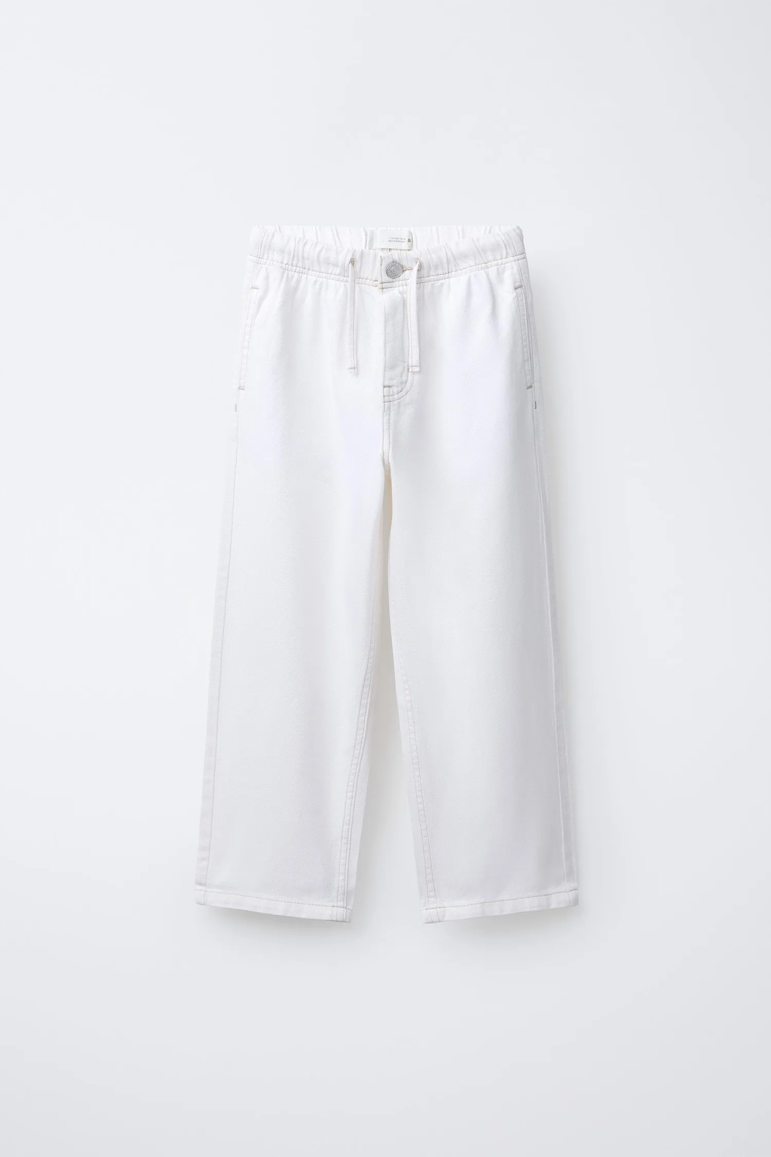 Свободные широкие джинсы Zara, экрю