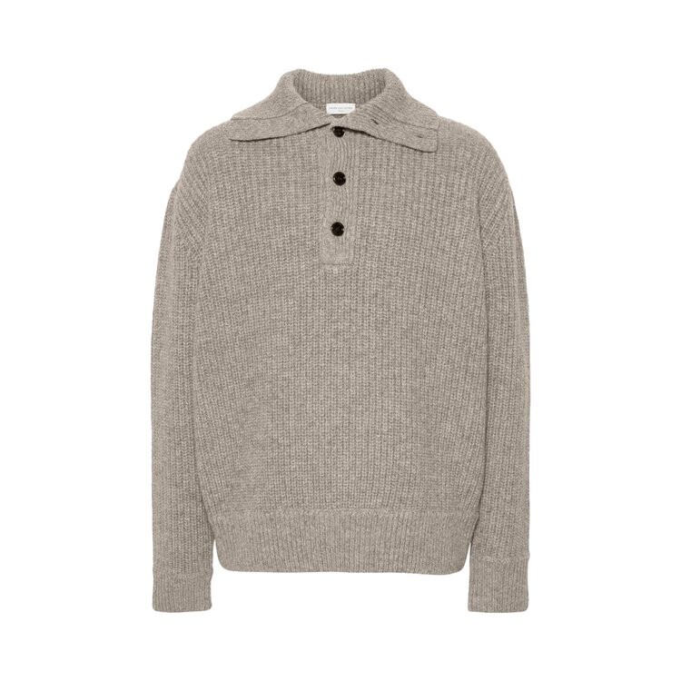 

Поло Dries Van Noten High Neck Polo Shirt, цвет Grey Melange