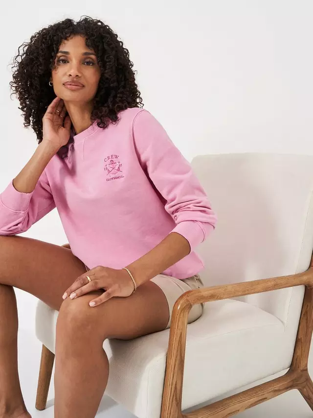 

Толстовка Crew Clothing Pigment Dyed Crew Neck, цвет light/pink