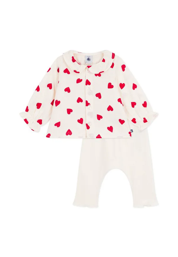 Длинные брюки-джор из ансамбля Petit Bateau, White Red — фото 4