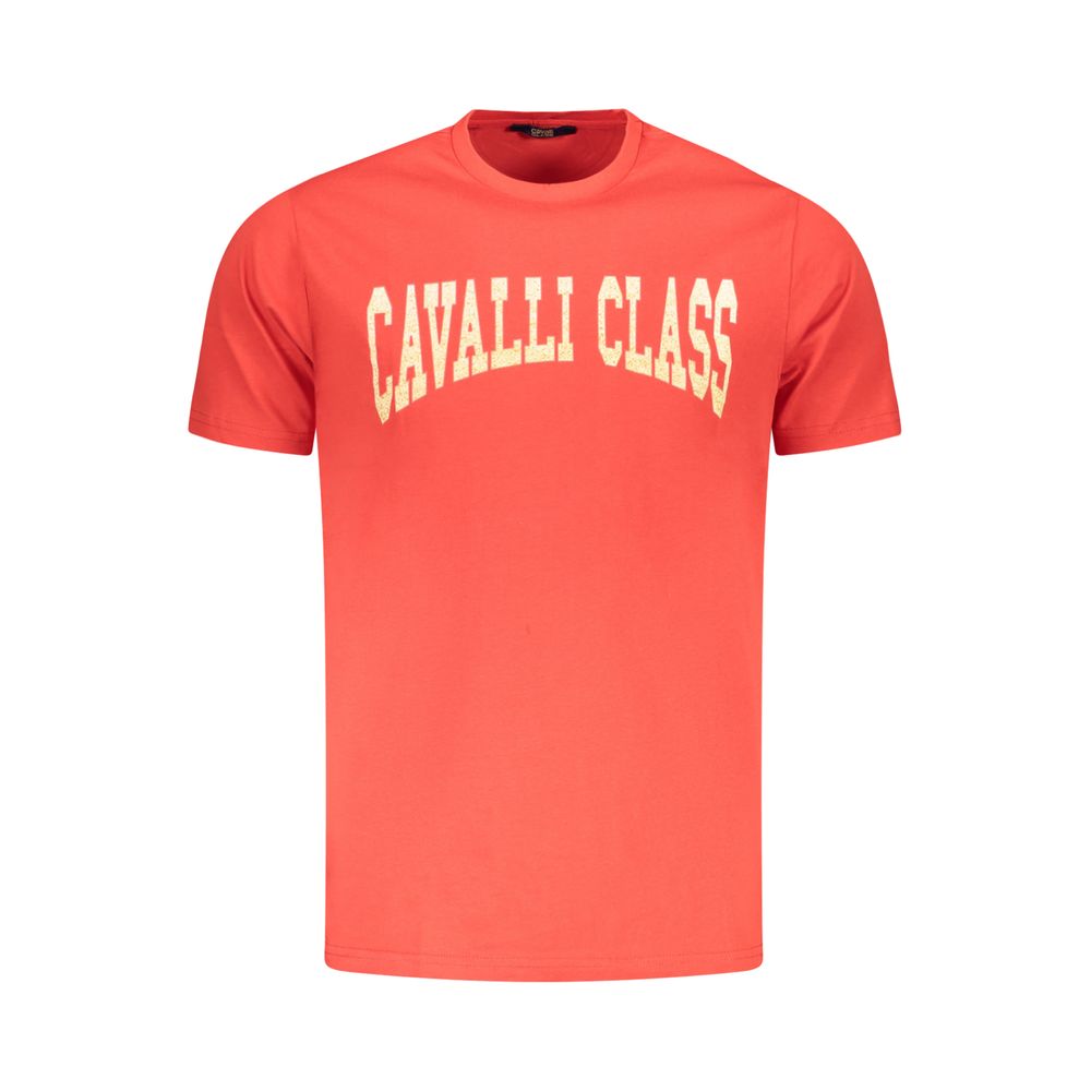 

Красная хлопковая мужская футболка Cavalli Class