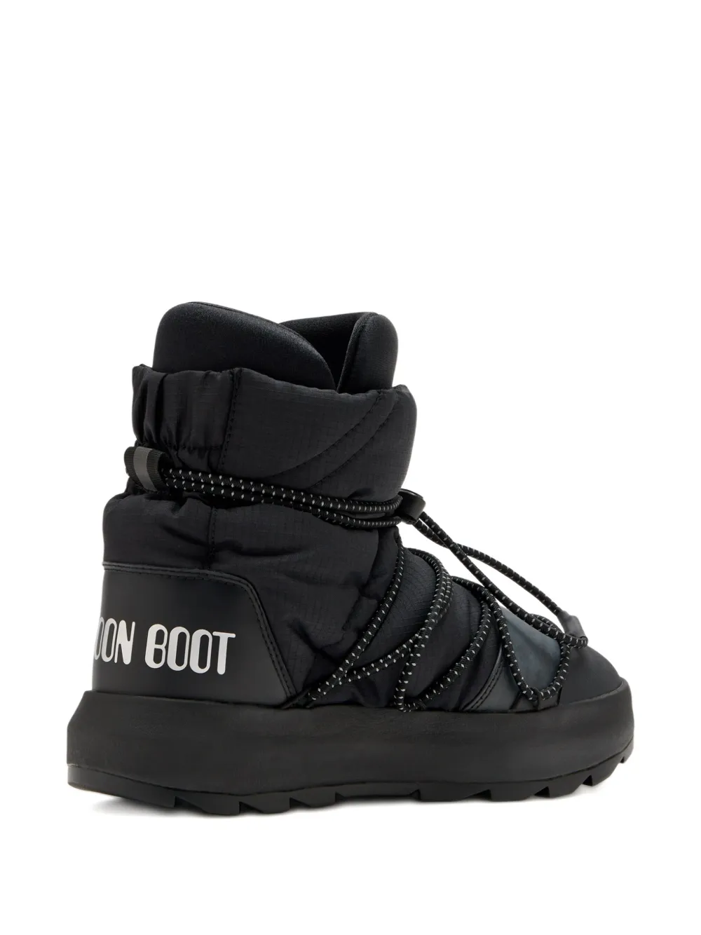 Стеганые ботинки на шнуровке из коллаборации с Moon Boot Adidas, черный — фото 4