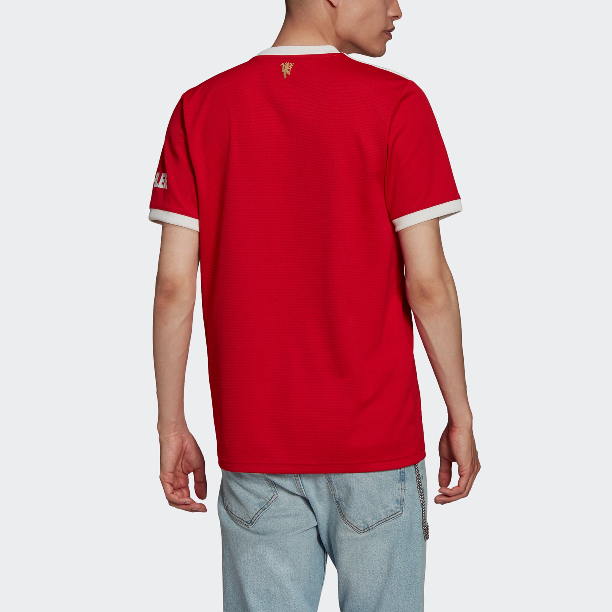 Джерси Men's adidas 21-22 Season Manchester United Home Fan Edition Sports Short Sleeve Red Jersey — фото 4