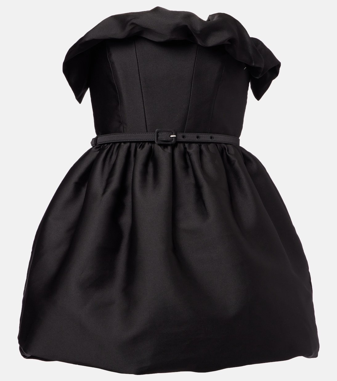 

Мини-платье без бретелек с оборками и драпировкой Roland Mouret, черный