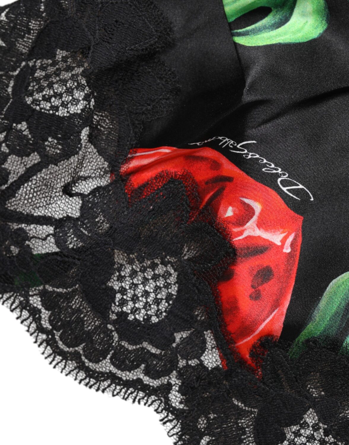Нижнее белье из разноцветного шелка с цветочным принтом Dolce & Gabbana, мультиколор — фото 3