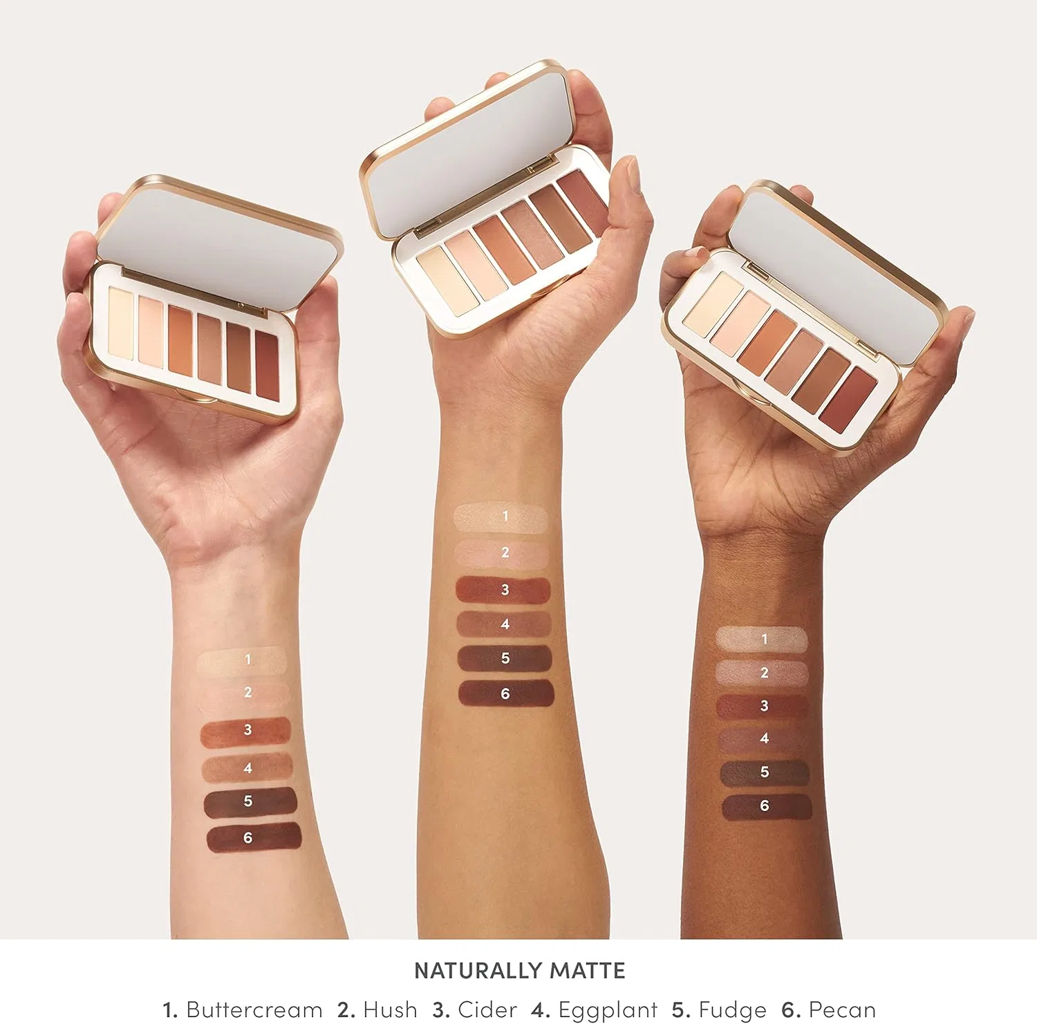 Тени для век матовые Jane Iredale Pure Press Eyeshadow Palette Natural Matte 3.4 г — фото 3