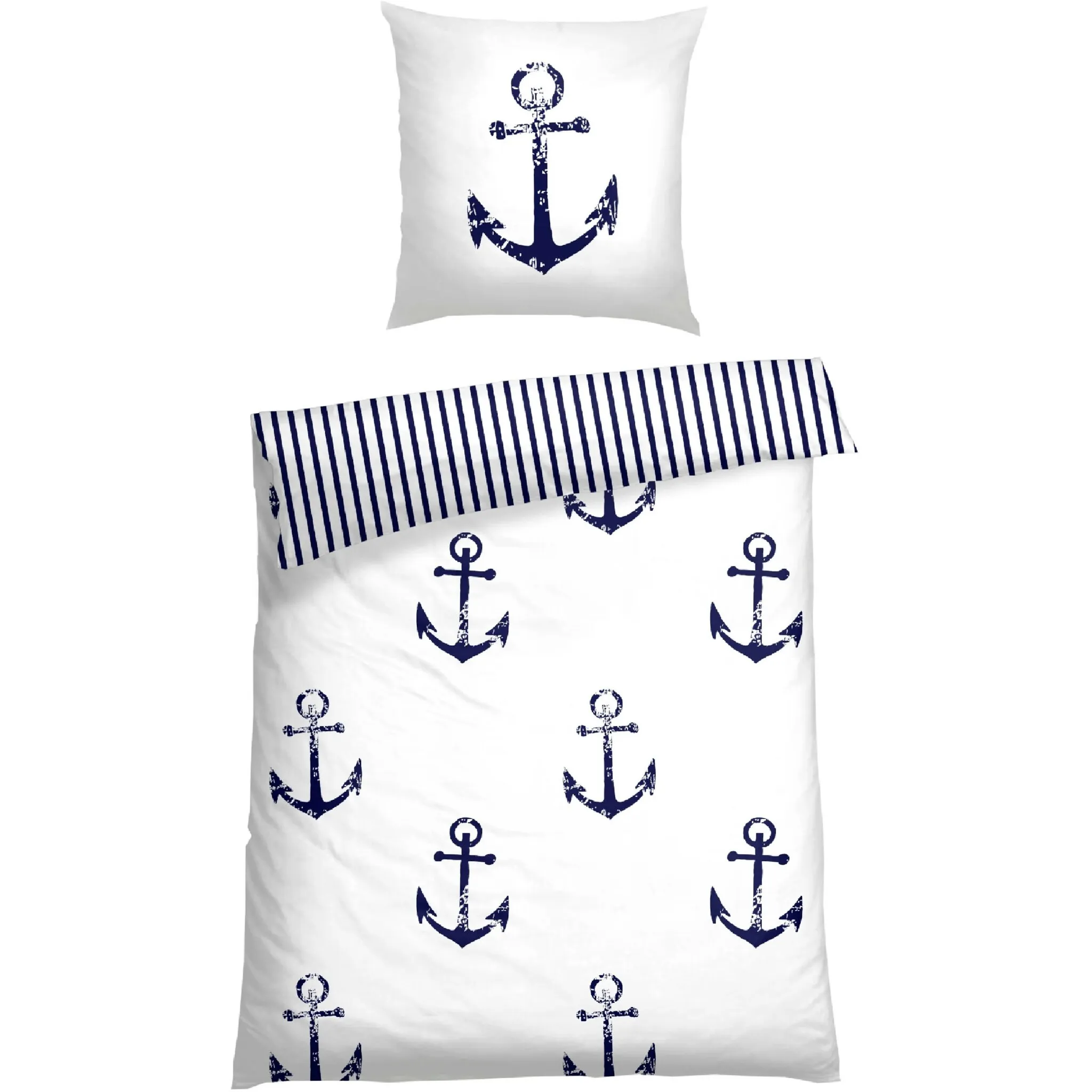 

Постельное белье Schiesser «Марина, морские моменты в свежем цветовом сочетании», MADE IN GREEN от OEKO-TEX, цвет weiß-marine, weiß-marine