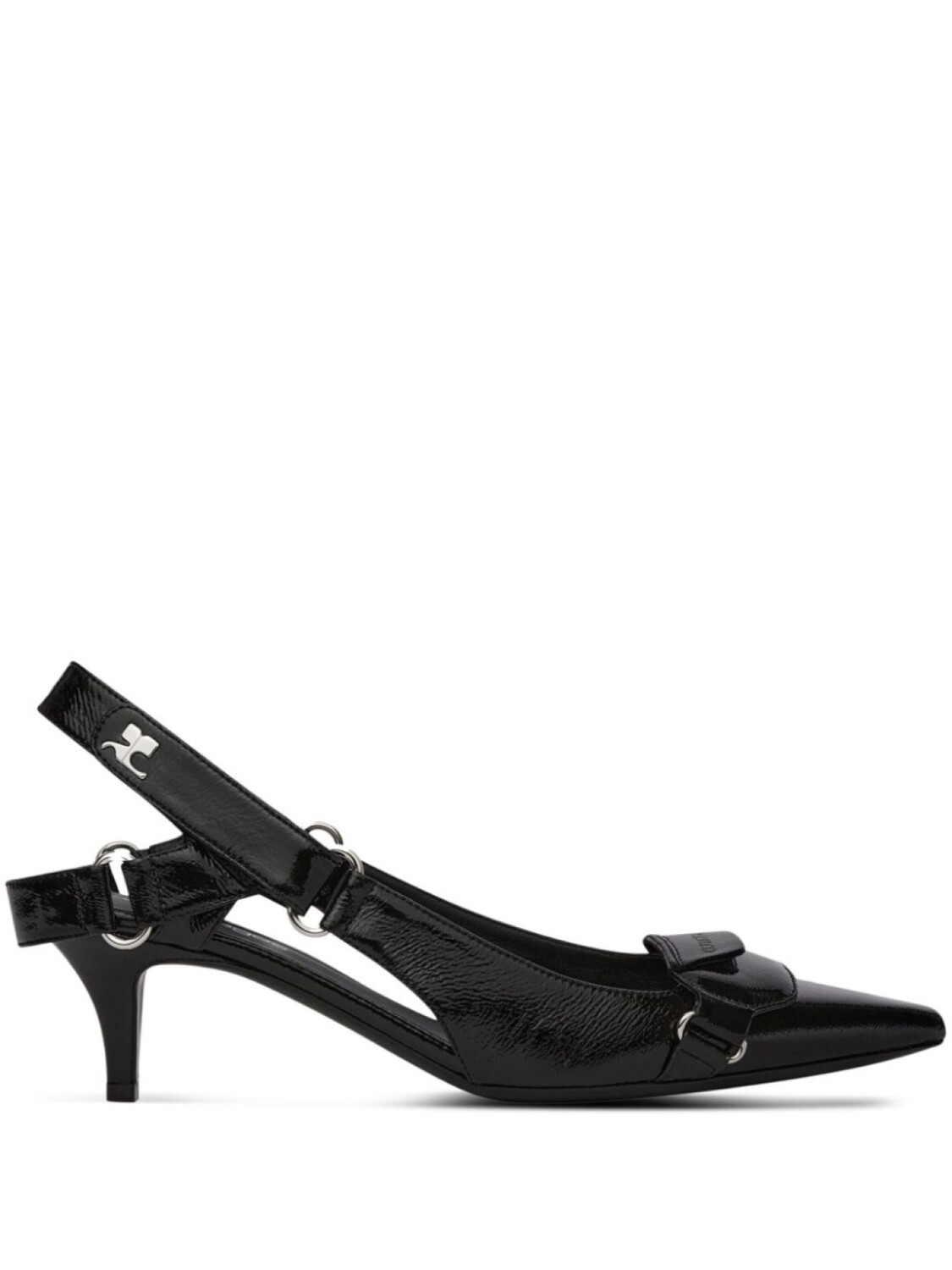 Courrèges туфли Racer 50 с ремешком на пятке, черный