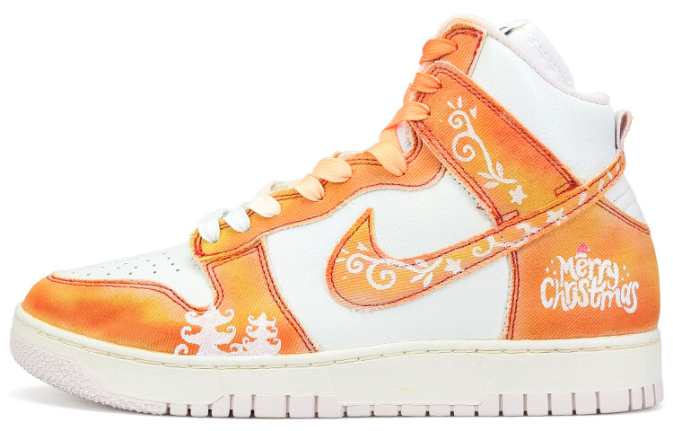 

Кроссовки Nike Dunk Skateboard Shoes Unisex High-Top White Yellow/Orange