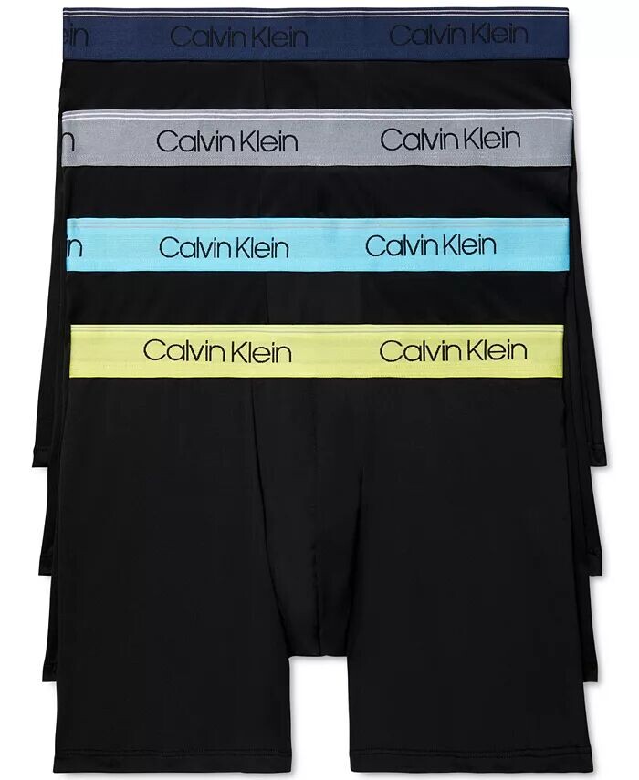 

Мужские трусы-боксеры из микроэластичной ткани 3+1 Value Pack Calvin Klein, черный