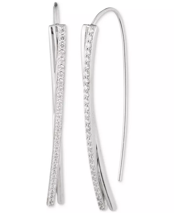 

Серьги-Нити из стерлингового серебра с кубическими циркониями паве Lauren Ralph Lauren, crystal/silver