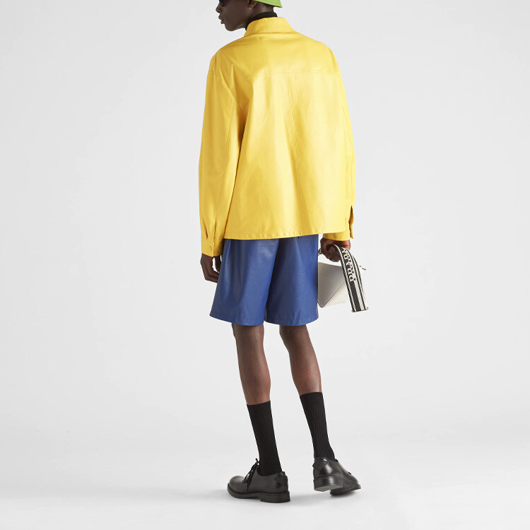 Повседневные шорты мужские темно-фиолетово-синие Prada, фиолетово-синий — фото 3