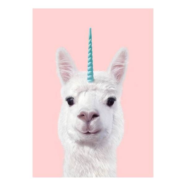 

Картина на холсте A.S. Création Alpaca Unicorn цвет pink/weiß