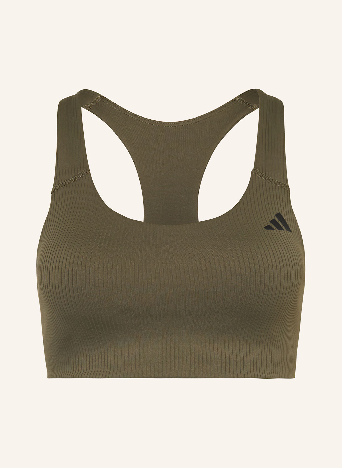 

Спортивный бюстгальтер PowerImpact Rib Adidas, зеленый