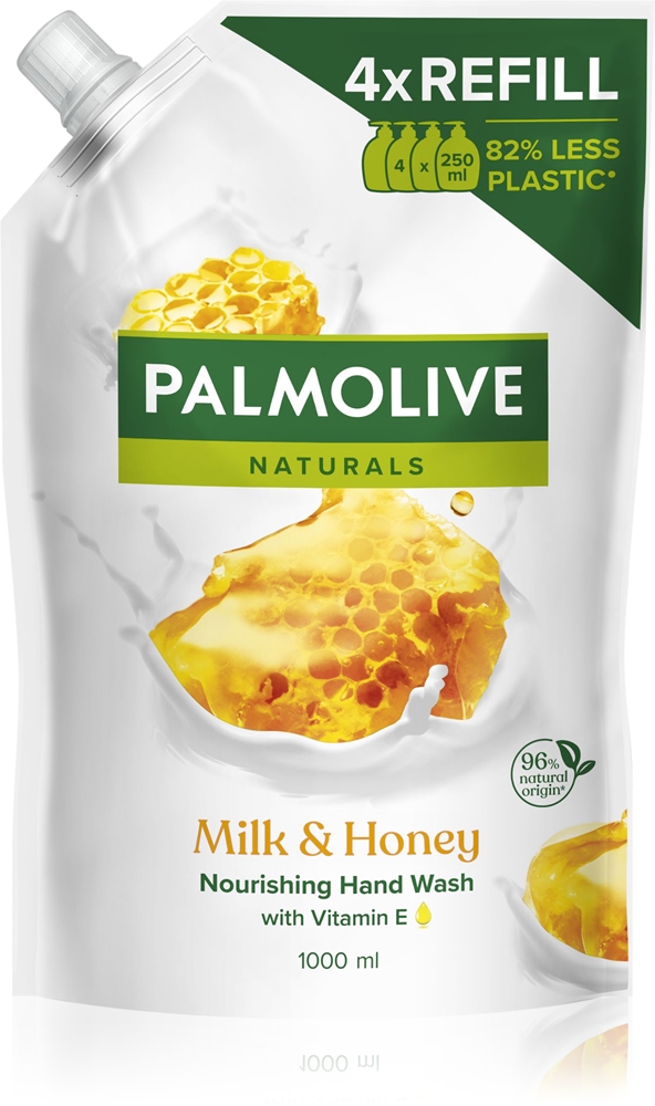 

Натуральное очищающее жидкое мыло для рук с молоком и медом Palmolive, 1000 мл