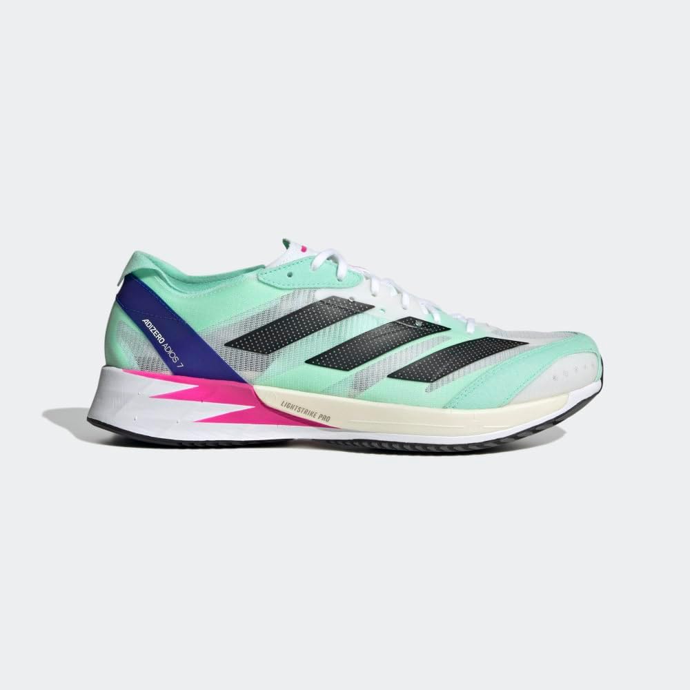 Мужские кроссовки Adidas Adizero Adios 7, белый/черный/мятный — фото 2