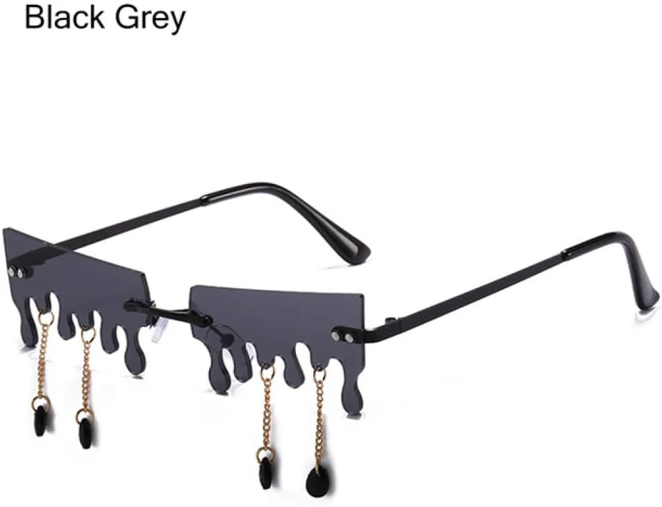 

1 шт. Модные солнцезащитные очки без оправы для женщин и мужчин, защита от УФ-излучения UV400, стильный винтажный уличный дизайн, узкие очки WNCKSQ, E-black Grey