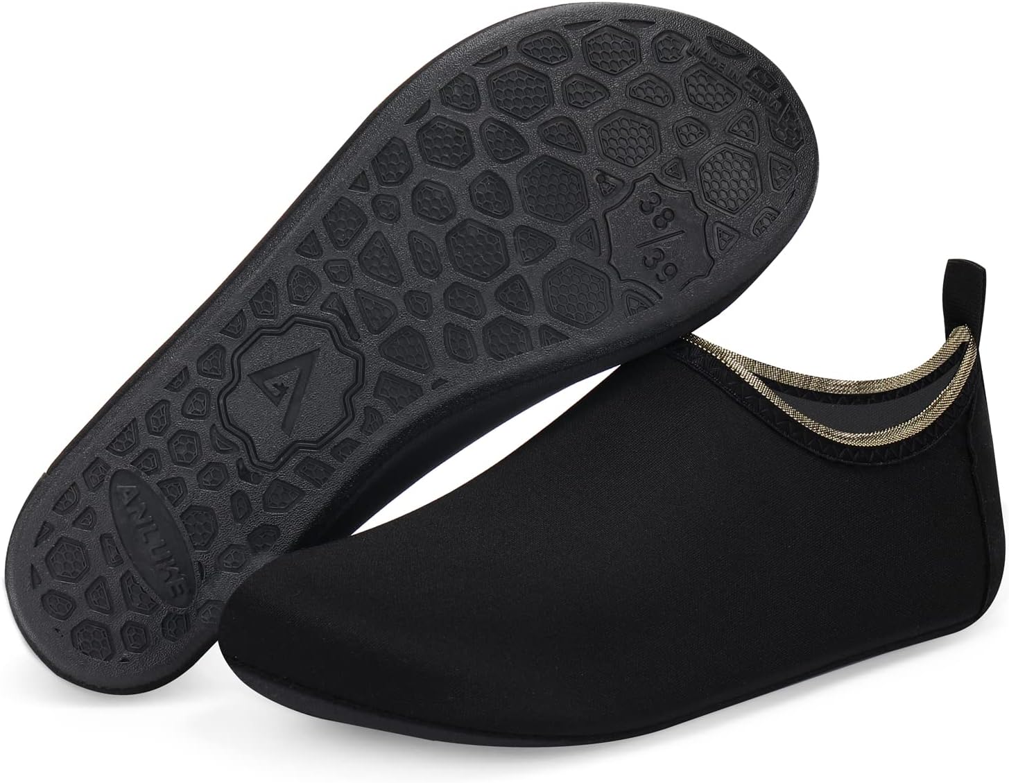 

Водные туфли ANLUKE Barefoot Aqua Yoga, быстро сохнущие пляжные плавательные и серфовые носки для женщин и мужчин, черный