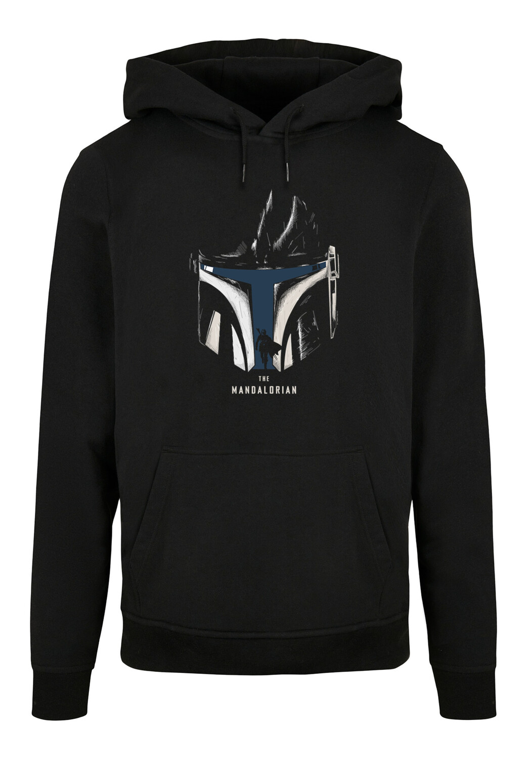 

Пуловер F4NT4STIC Basic Hoodie Star Wars The Mandalorian Helmet Silhouette, черный