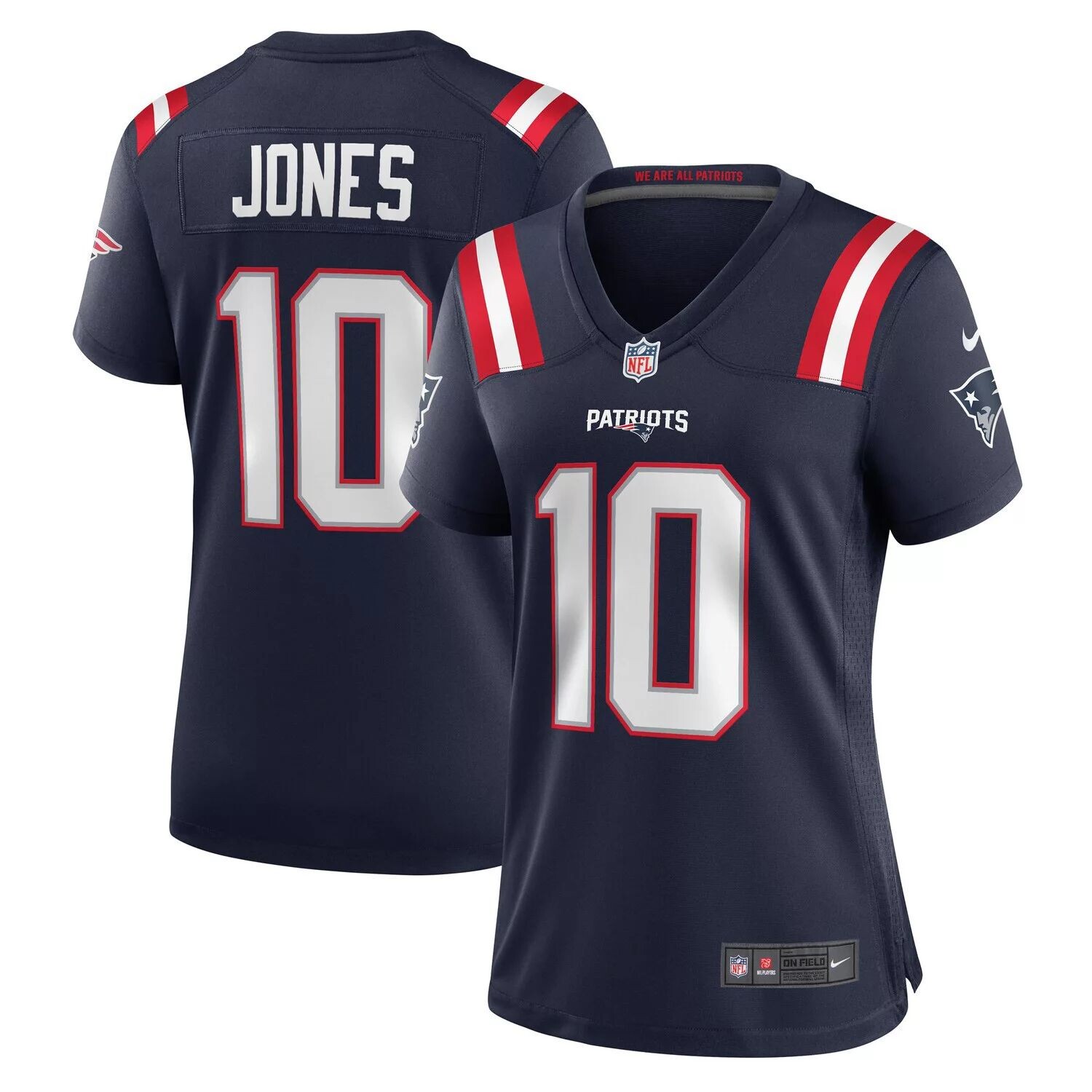 

Женское игровое джерси Nike Mac Jones Navy New England Patriots Player Game Nike