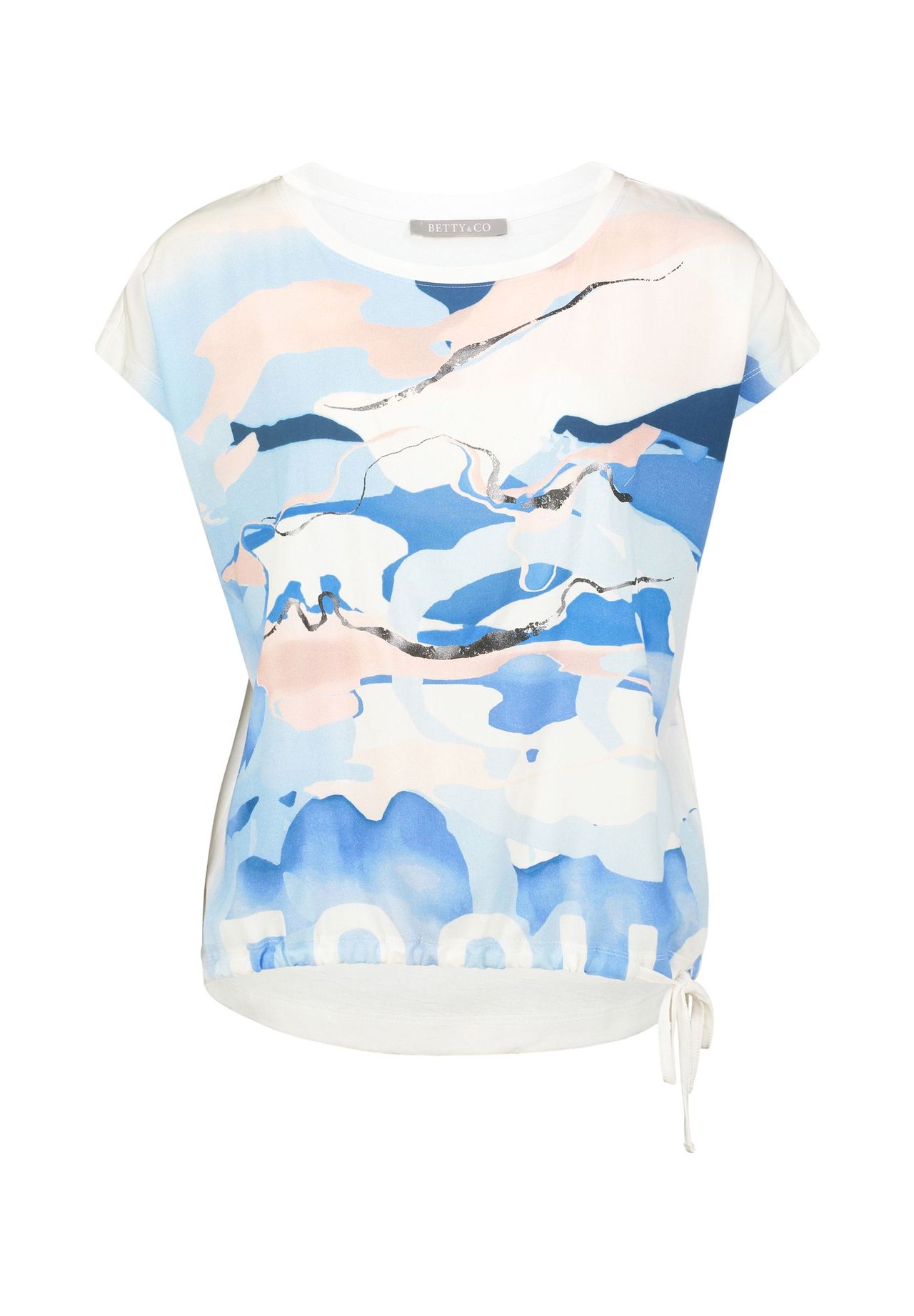 

Повседневная рубашка с принтом BETTY & CO, цвет Light Blue/cream
