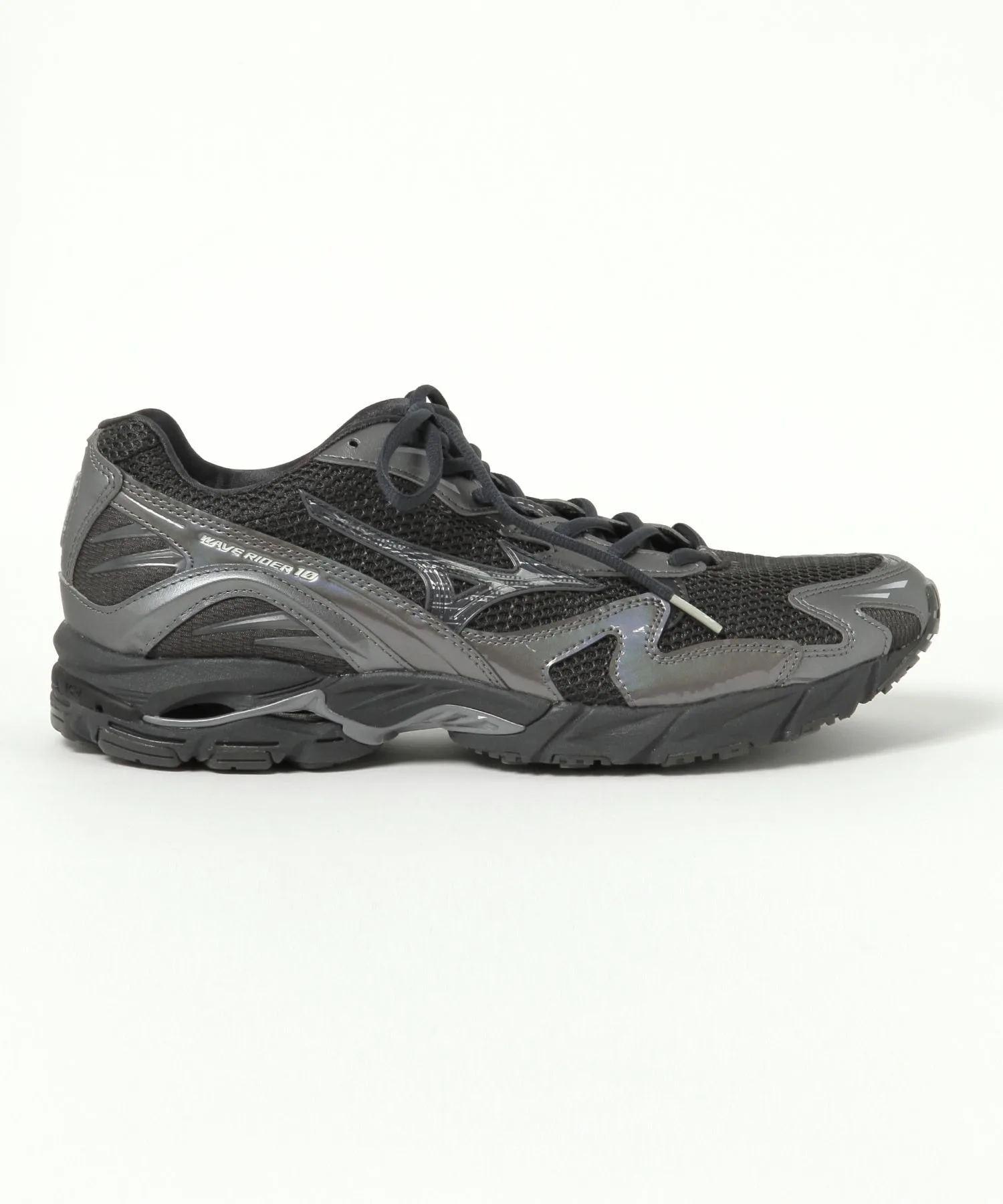 Мужские кроссовки с технологией WAVE MIZUNO WAVE RIDER 10 светлосерые — фото 3