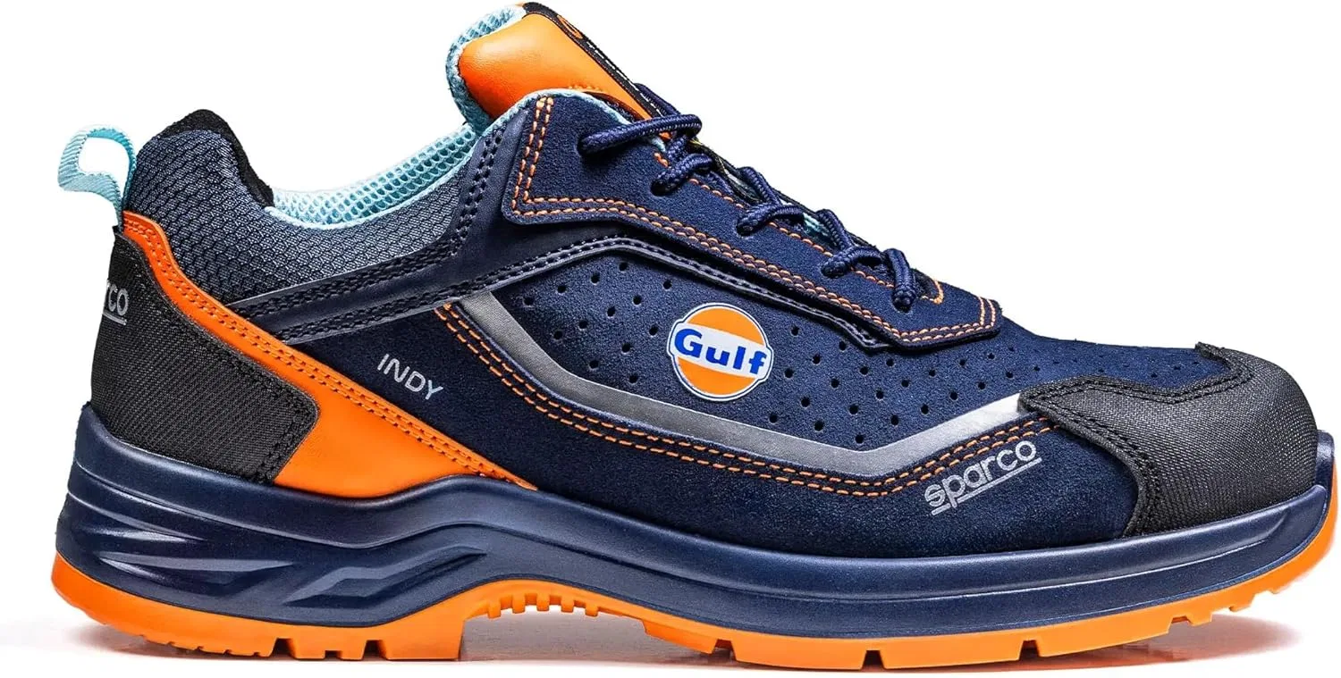 Защитная обувь Sparco Indy унисекс для взрослых, Navy Neon Orange — фото 2
