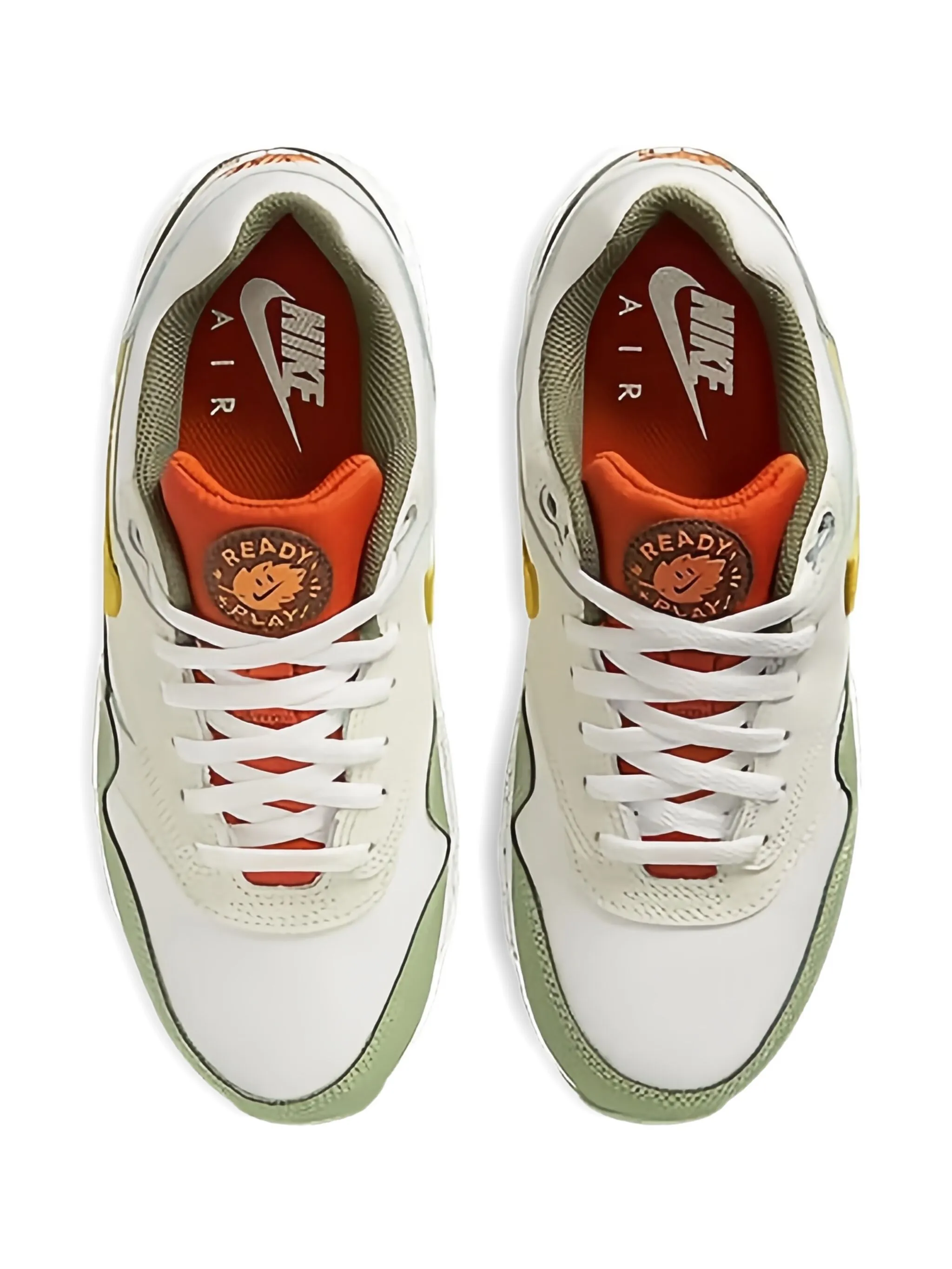 Кроссовки Air Max 1 Summit White/Vivid Sulfur Nike Kids, белый — фото 4