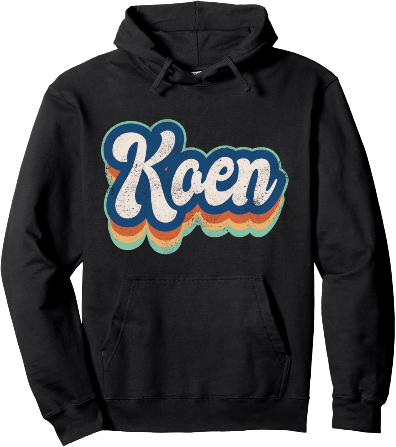 

Худи Koen Name Boys в винтажном стиле 70-х/80-х годов с персонализацией Retro Groovy Name Fathers Day Outfit For Men, черный