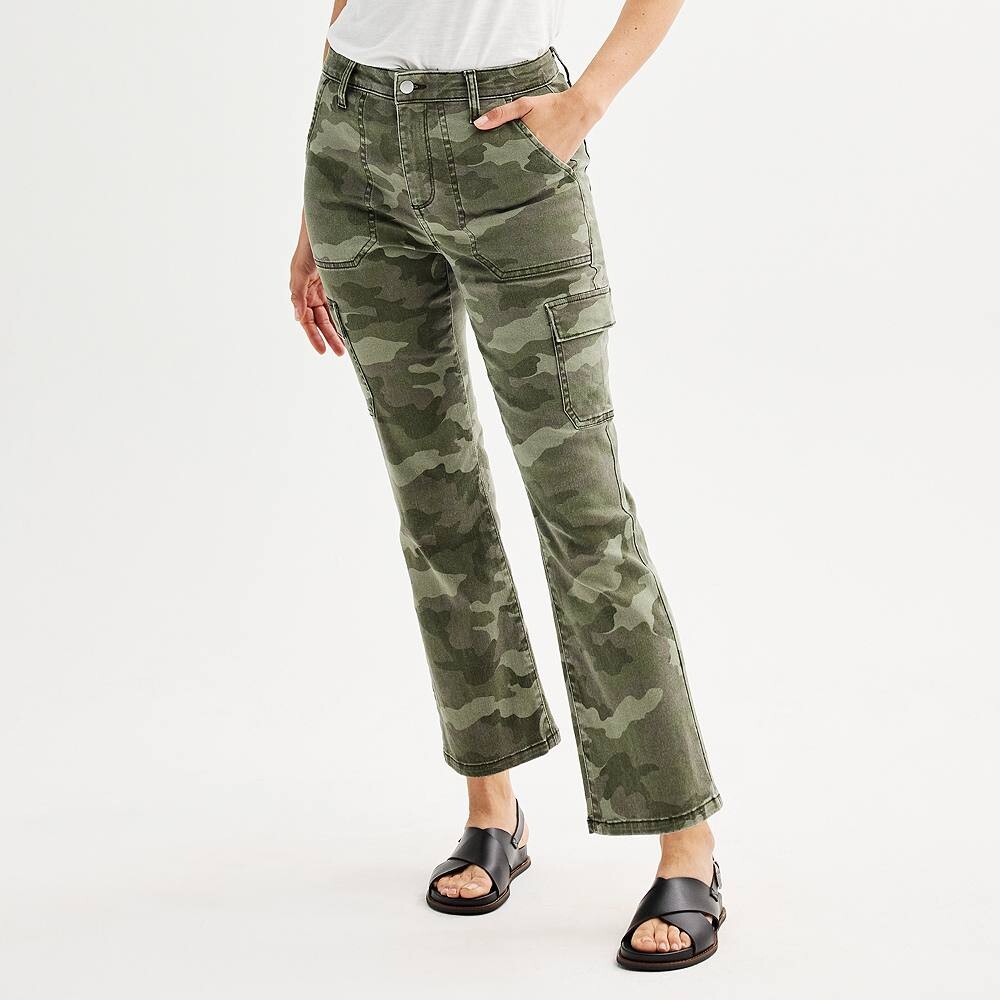 

Женские брюки-карго Sonoma Goods For Life до щиколотки, цвет Camo