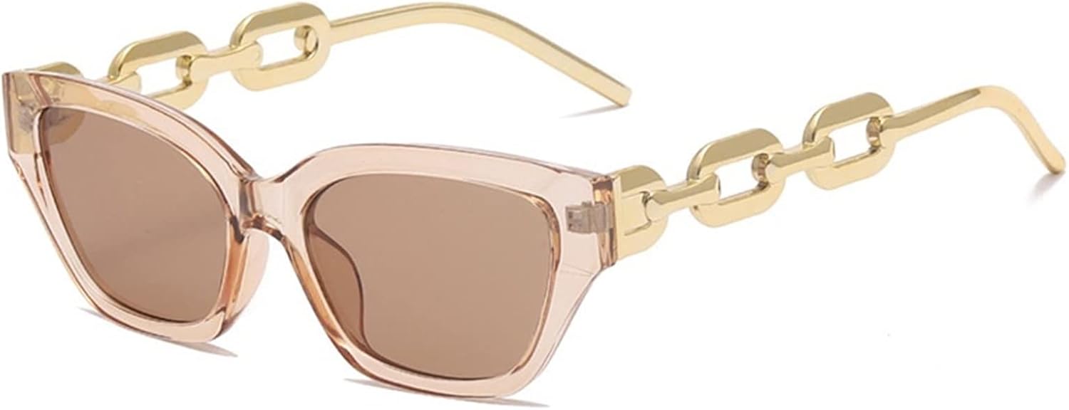 

Декоративные солнцезащитные очки с металлической цепочкой для мужчин и женщин, для использования на открытом воздухе, в форме «кошачьих глаз» (цвет: B, размер: средний) MTZJH, One Color