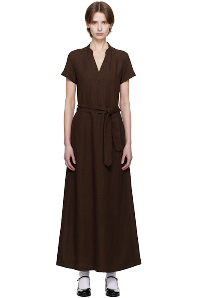 

Коричневое платье-миди Annelie A.P.C.