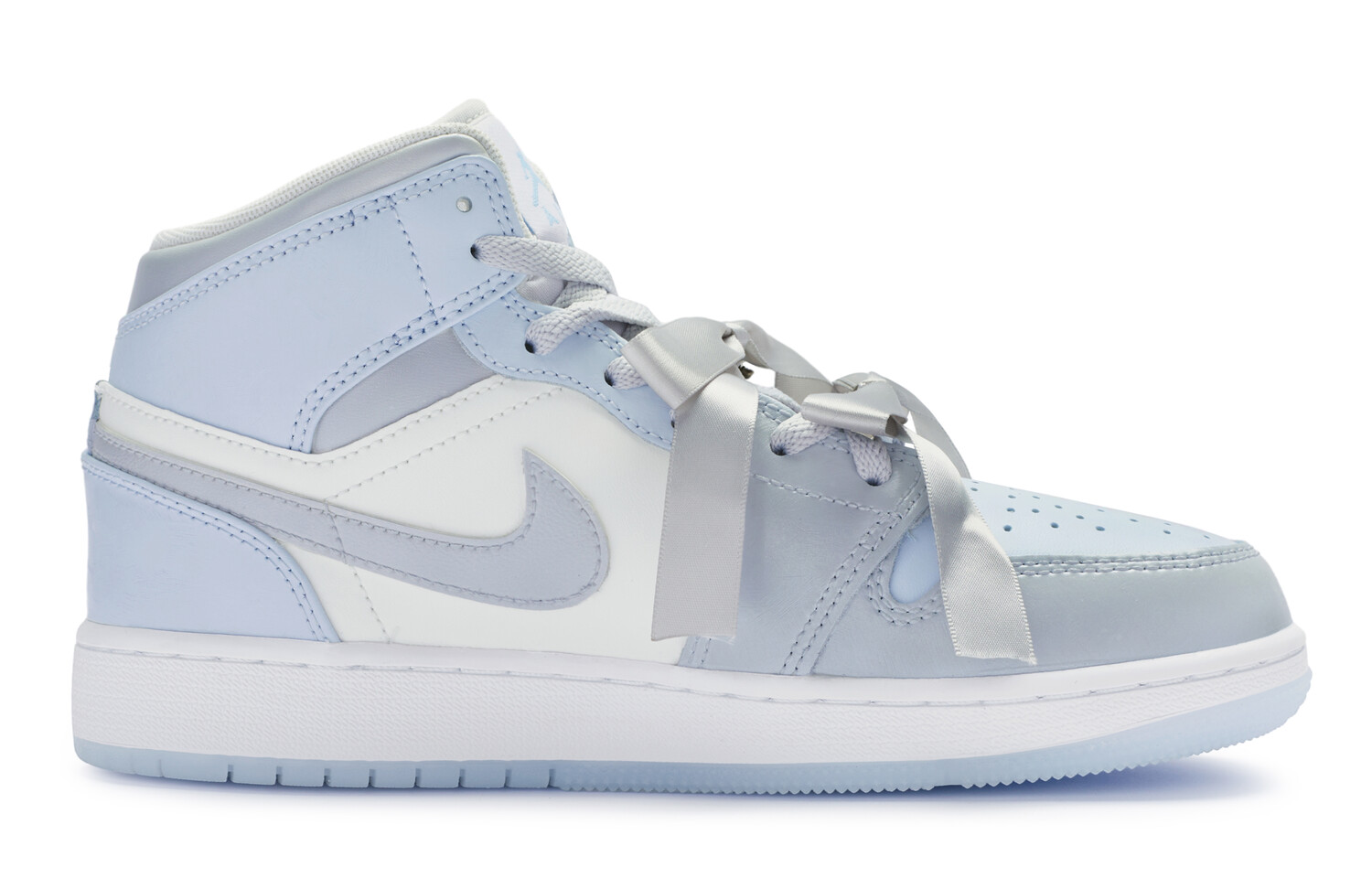 

Кроссовки Air Jordan 1 Vintage Basketball Shoes Women's High-Top Silver