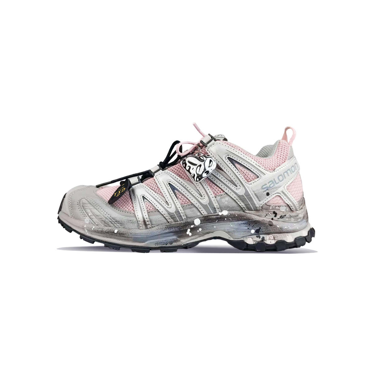 Кроссовки для бега XA PRO 3D Cushioning Support Low top Unisex Silver Pink SALOMON, розовый