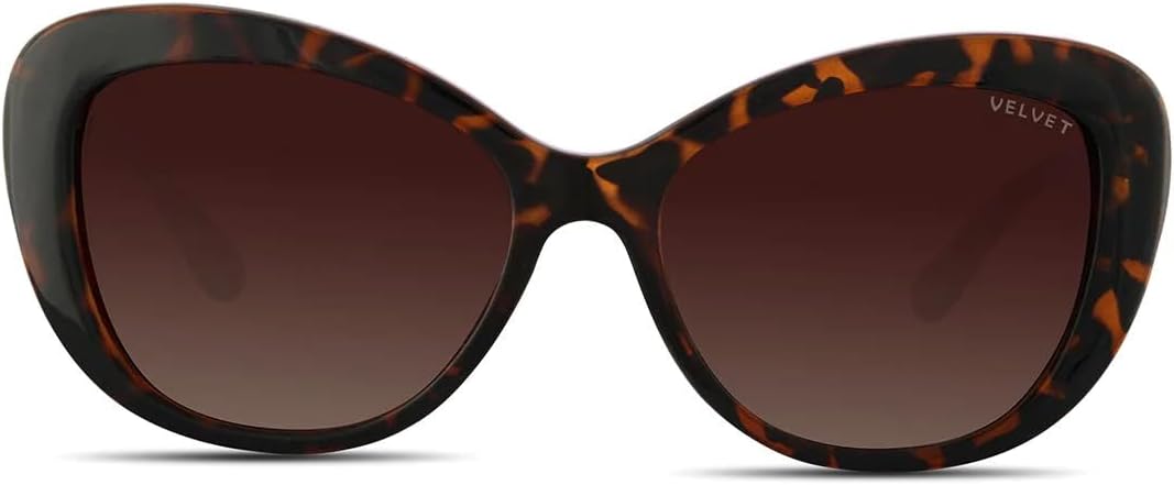 

Солнцезащитные очки Velvet Eyewear Chrystie в стиле «кошачий глаз» для женщин, черепаховая оправа - 100% защита от УФ-излучения - разработаны для женщин - произведено в США, размер Medium, Tortoise