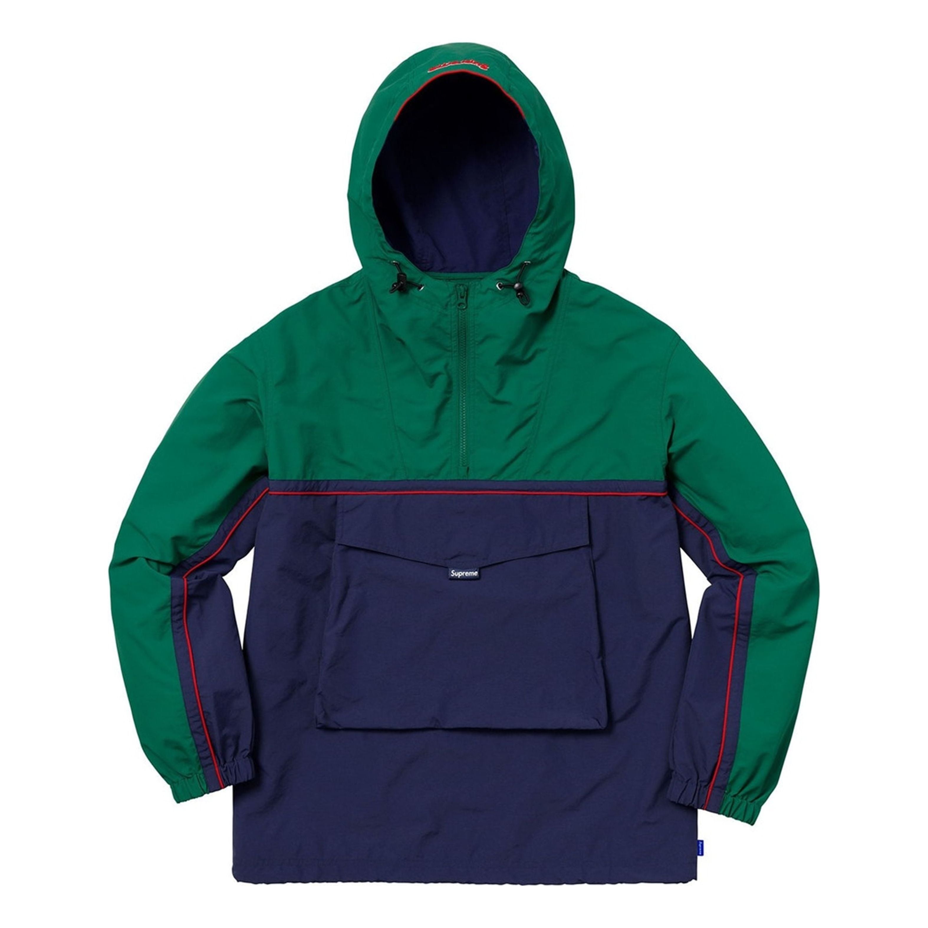 

Куртка Supreme SS18 Split Anorak Green Colorblock hooded Interchange Jacket Unisex SUP-SS18-547, зеленый